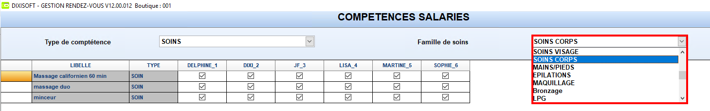 Enregistrer Les Comp Tences Salari Et Ou Cabine Dixisoft